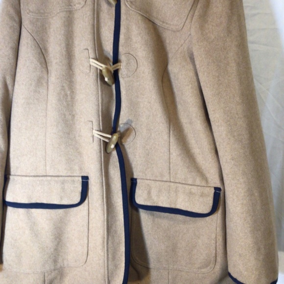 COPY - Tommy Hilfiger coat women’s size large brown wool duffle trench jacket - Picture 4 of 13
